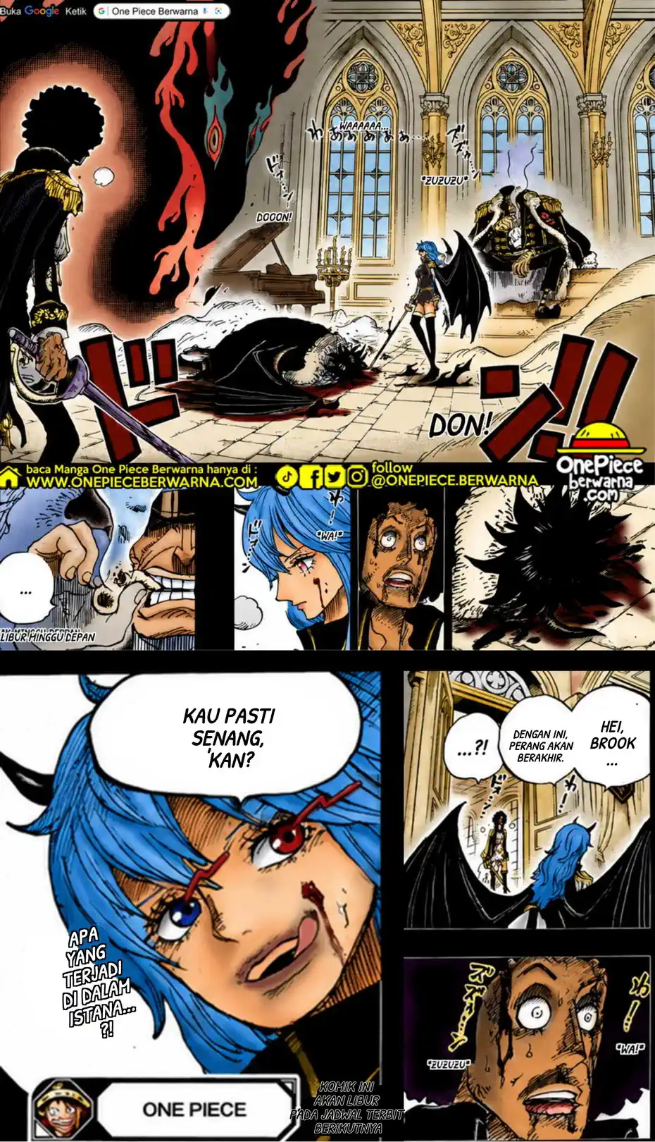 One Piece berwarna 1185 1186 1187 bahasa indonesia
